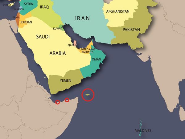 Die Insel Socota sowie Lage der beiden Städte Boosaaso und Berbera sind rot eingezeichnet